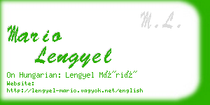 mario lengyel business card